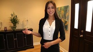– Young Very attractive Real Estate agent Fucks New Client