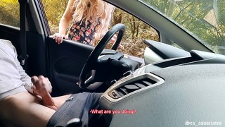Public Cock Flash! Caught Me Jerking Off in the Car in a Outside Park and Help Me Out.