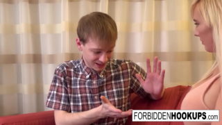 Big Boobed Babe Takes Her Step-Brothers Chubby Cock
