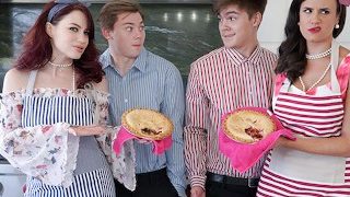 Big Titted Stepmoms Caught Their Boys Fucking The Pies And Decide To Help Them Release The Tension