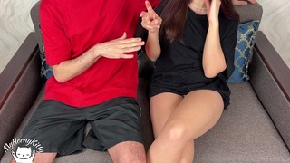 Playing Rock Paper Scissors To Decide Who Jerks Who And I Lose But Step Bro Give Me Orgasm Too