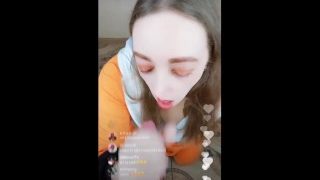 Tiktok Challenge – My Stepbrother Visited Me Last Weekend And We Did A Live Stream Of Me Sucking His