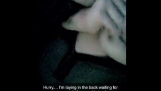 Masturbating In Parking Lot While Sexting My Step Uncle On Snapchat – I Squirt All Over His Car!