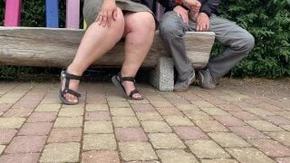 Mother-In-Law Jerks Son-In-Law’s Cock In A Public Park