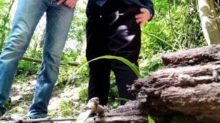 Mother-In-Law Pissing Pussy And Son-In-Law’s Small Dick In Nature