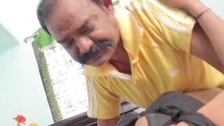 Grand Stepfather Fucks Grand Stepdaughter In Her Tight Pussy