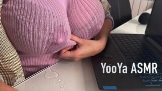 Hot Step Mother Seduces Step Son In The Office, Shows Him Milky Nipples And Makes Big Cock Handjob