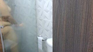 I Record My Stepmother While She Masturbates In The Bathroom. Part 2. Suck My Dick. POV