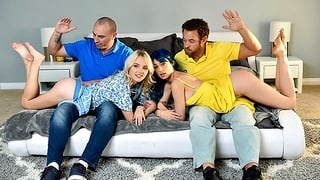 Kate Bloom & Jewelz Blu Get Their Booties Spanked And Pussies Drilled By Step Dads – DaughterSwap