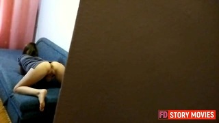 Caught Step Step Sister Porn Masturbating Unexpected ass Creampie Cum in ass No Condom