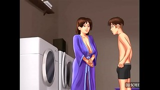 Summertime Saga step Mom and son fuck