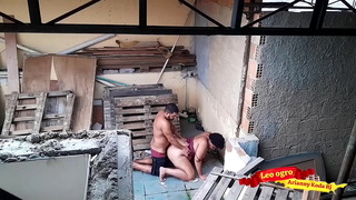 Fucking my sister-in-law on the terrace – outdoor sex…