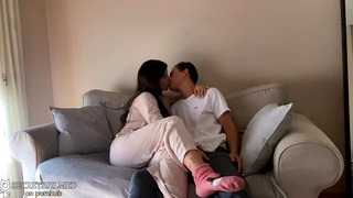 Fucked My Stepsis on the Couch When Mom Was Away