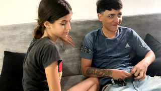 Playing at home with my stepsister ends up in a fuck