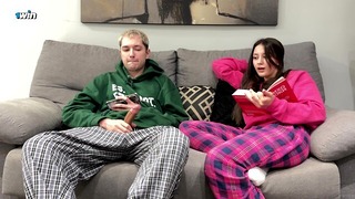 Step Sister Caught Step Brother Watching Porn And Jerking Off! Beauty Was Shocked and Handjob Him!