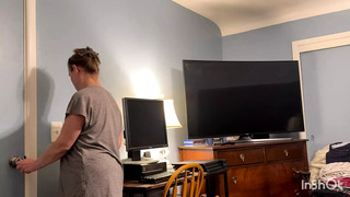 Mother in law locks me in and sucks my dick till I cum in the back of her throat!