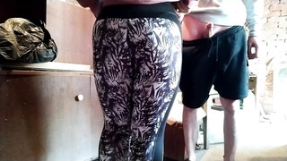 Fucking my mother-in-law standing doggy style in the neighbor’s garage