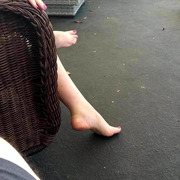 Sister in law flashing her sole to me