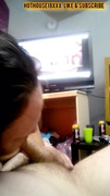 Fucking my fat filthy wife while watching video of me fucking tight petite teen step daughter & cum in her fat pussy free video