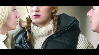 Step step mom and her young daughter warm up a huge dick